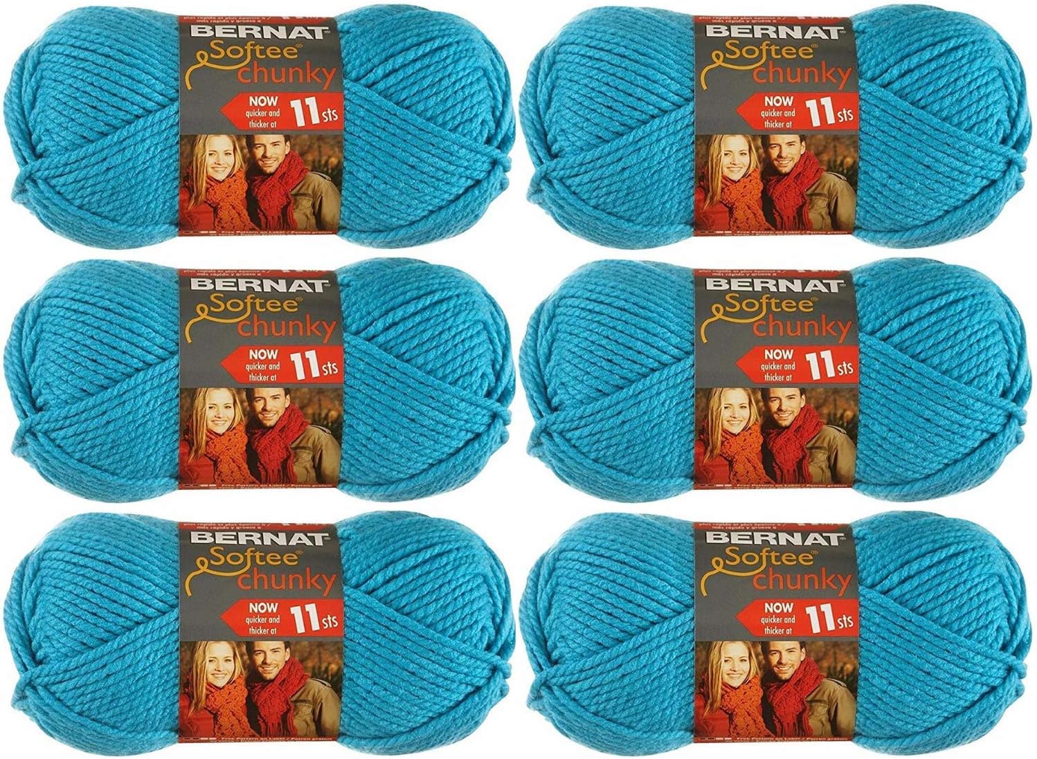 Bulk Buy Bernat Softee Chunky Yarn (6Pack) Ultra Blue 16112828742