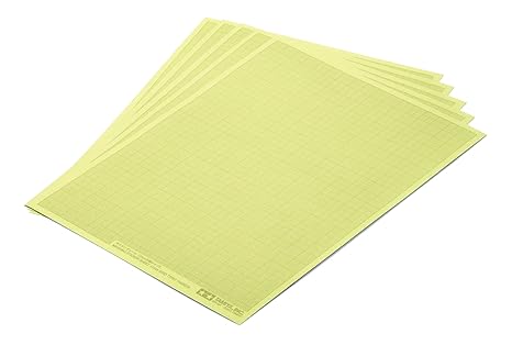 Tamiya 300087129 - Maskier-Folie, 250 x 180 mm Raster, 5 Stück