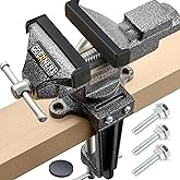 2-In-1 Table Vise 3.3" Bench Clamp, 360&deg; Swivel Vise for Workbench | 360&deg; Swivel, 3.3"/4.5"/6" Jaw, Heavy Cast Steel, Rust Resistant, Durable, Precision Clamp, Easy Install, 3-Yr Warranty
