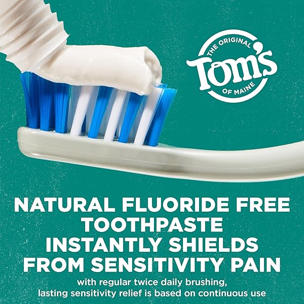 TOM’S OF MAINE FLUORIDE-FREE RAPID RELIEF SENSITIVE TOOTHPASTE, FRESH MINT, 4 OZ. 3-PACK (PACKAGING MAY VARY)