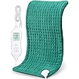 NOWWISH Heating Pad for Back Pain & Cramps Relief, Moist Heat Pad for Neck & Shoulder, Auto Shut Off, Machine Washable, Christmas Gifts for Women, 12"x 24" Green