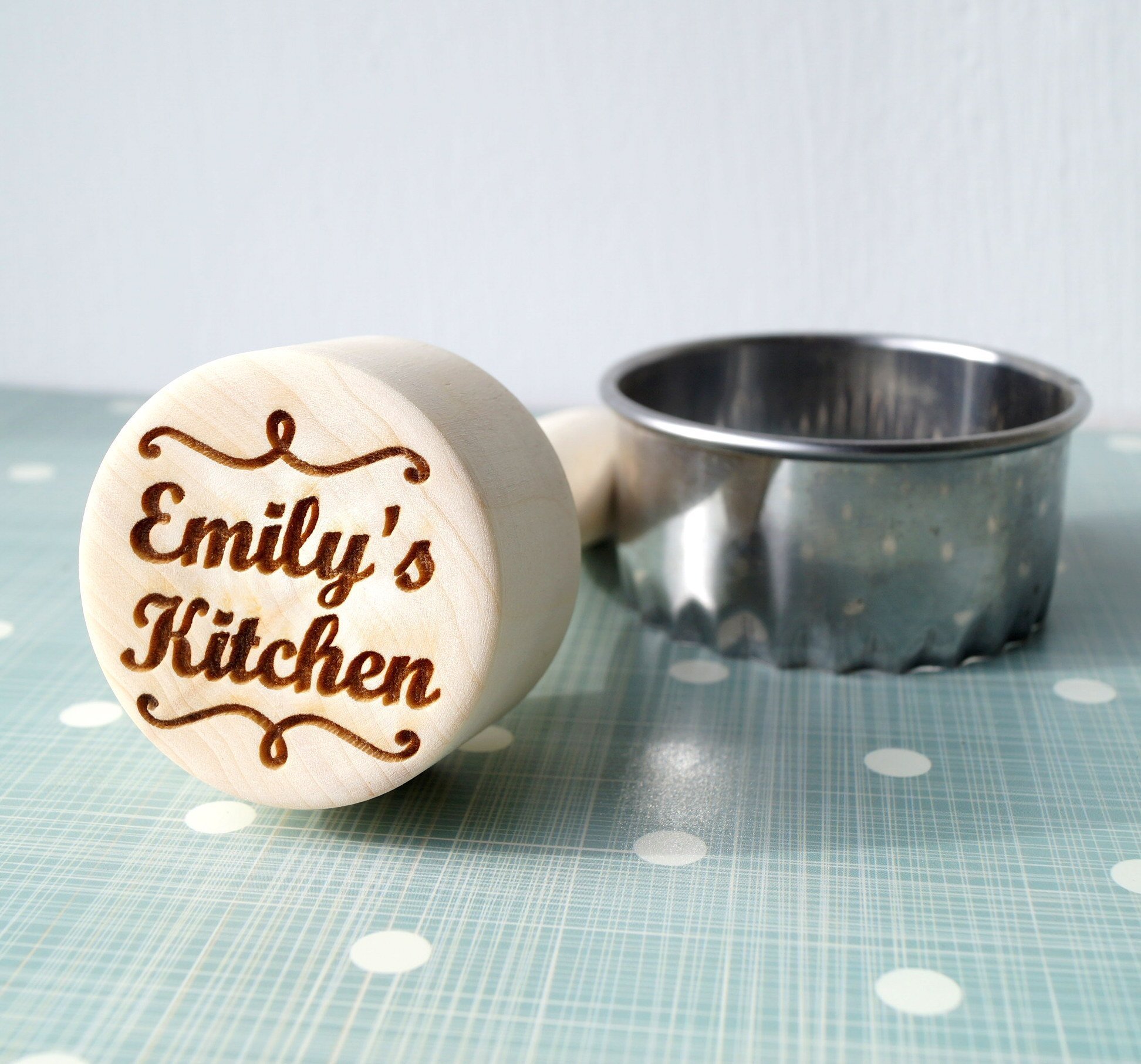 Personalized embossing cookie stamp, embossing rolling pin alternative, cookie decorating stamp, wooden kitchen stamp 5 Personalized embossing cookie stamp, embossing rolling pin alternative, cookie decorating stamp, wooden kitchen stamp - Image 6
