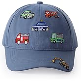 KDVOG Embroidered Baseball Caps for Boys Girls, Toddler Baseball Hat Adjustable Vintage Excavator Trucker Hats, Age 3-8