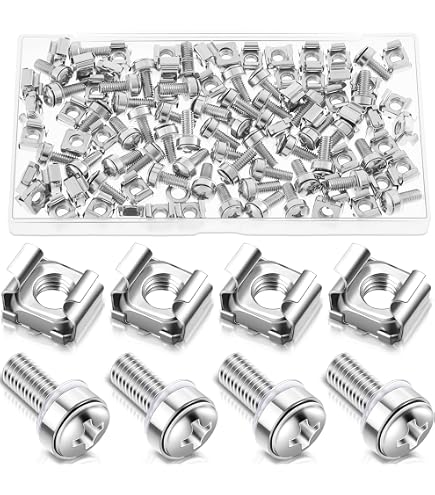 6 Pernos En U Cuadrados M6 X 50 X 80 Mm - Acero Inoxidable 304, Con Tuercas Y Arandelas