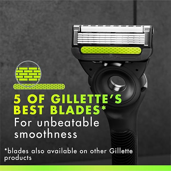 GILLETTE LABS MENS RAZOR BLADE REFILLS COMPATIBLE WITH GILLETTE LABS RAZORS – 4 CARTRIDGES WITH EXFOLIATING BAR
