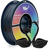 qixinziza Galaxy PLA Filament 1.75mm Black, 3D Printer Filament Dimensional Accuracy +/- 0.02 mm, Fit Most FDM 3D Printers, 1kg Spool (2.2lbs)