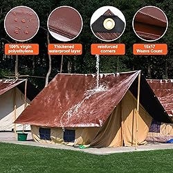 Winpull Tarp 10x12FT, Large 16 Mil Heavy Duty