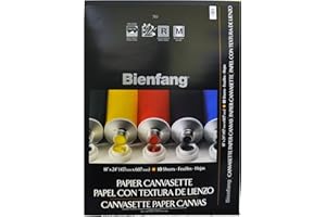 Bienfang Canvasette Mixed Media Paper, 182lb, 18x24 Inch, 10 Sheets - Canvas Textured Surface for Oil & Acrylic Paint