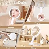 MOMOKUBA Lighted 20x/1x Makeup Mirror Rechargeable 3 Color Dimmer view 2