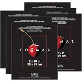 MCS Format Picture Frame, 8x10, Black, Gallery Wall, 6-Pack | Format Collection Picture Frame For Photos &amp; Art Prints, Built For Gallery Wall Display, 8x10 Inch, Black Finish, 6-Pack