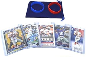 FRUZELG Eli Manning Football Cards Assorted (5) Bundle - New York Giants Trading Cards # 10