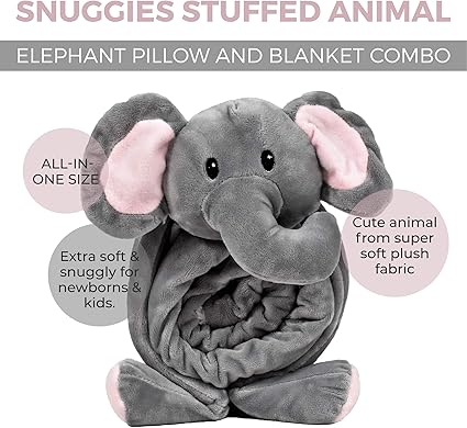 elephant pillow with blanket