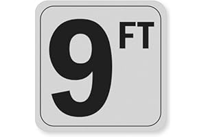 AOOCY 9FT Pool Depth Stickers, Anti-Slip Vinyl Markers - 6x6 Inches, Waterproof, Safety Number Signage for Swimming Pool Decks (9 ft)