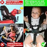 QOPAHI Bear-Shaped Car Seat Strap Anti Escape 2 Pack Black view 5