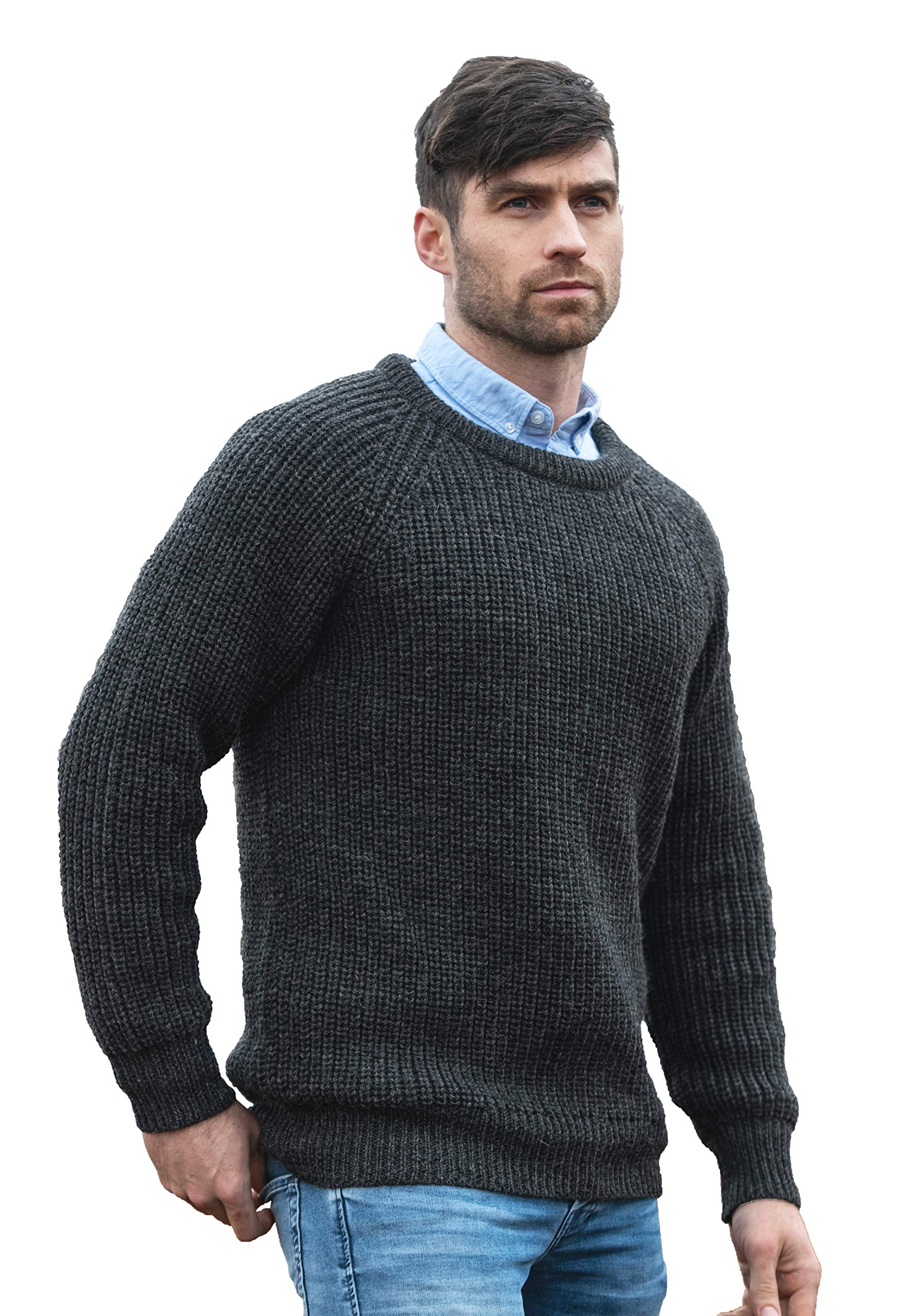 Aran Crafts Men's Fisherman Irish 