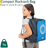 Trail Outdoor Kids Sleeping Bag Mummy 3 Season with Rucksack Blue 170cm view 6