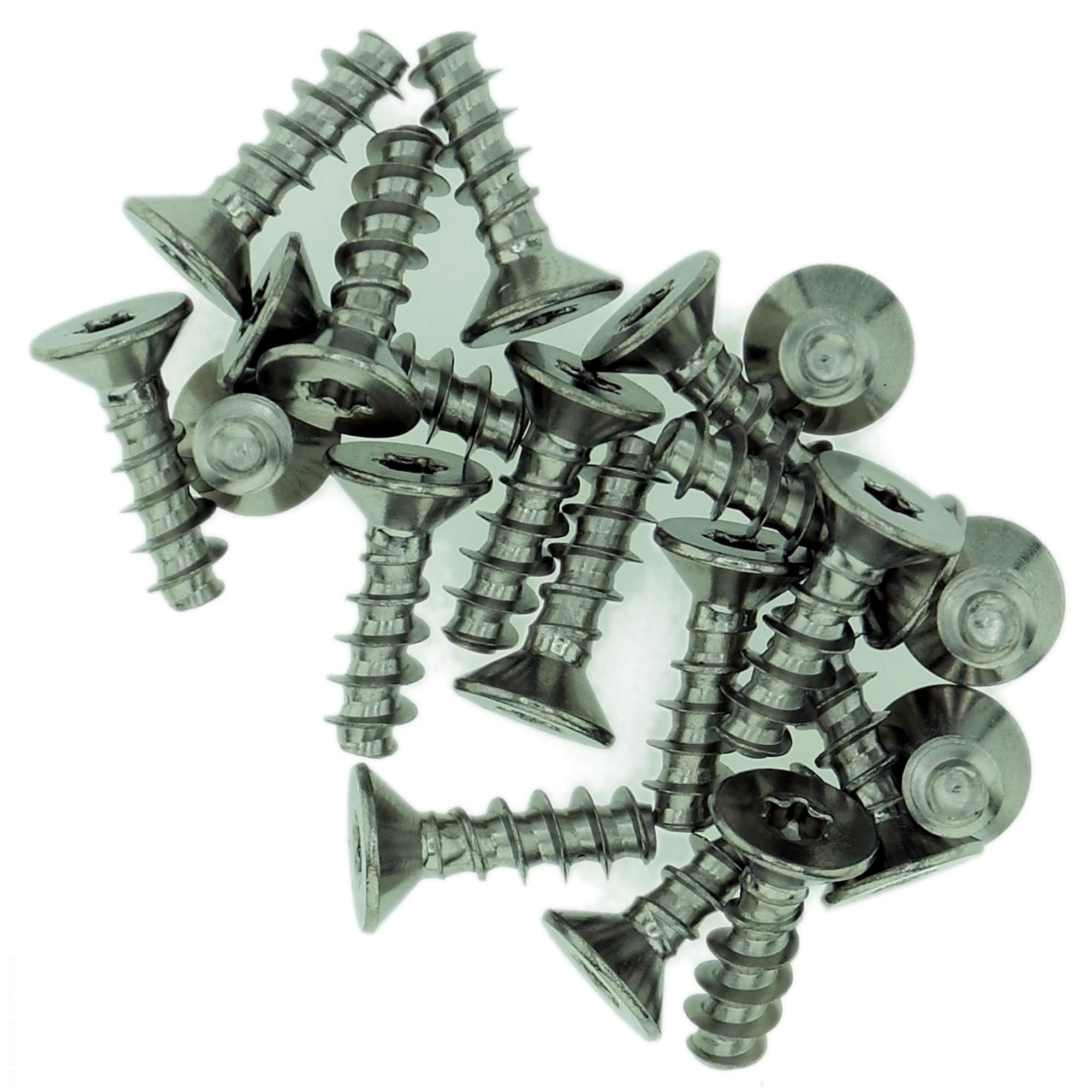 D3.5 (3.5mm x 16mm) TX Countersunk Screws for Plastic - Stainless Steel (A2) (Pack of 20)