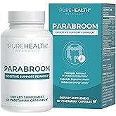 PUREHEALTH RESEARCH Parabroom - Gut Cleanse & Health Supplement - with Black Walnut, Sweet Wormwood Powder, Turmeric Extract, Olive Leaf, Garlic & Onion - Digestive Support for Women & Men 60 Capsules