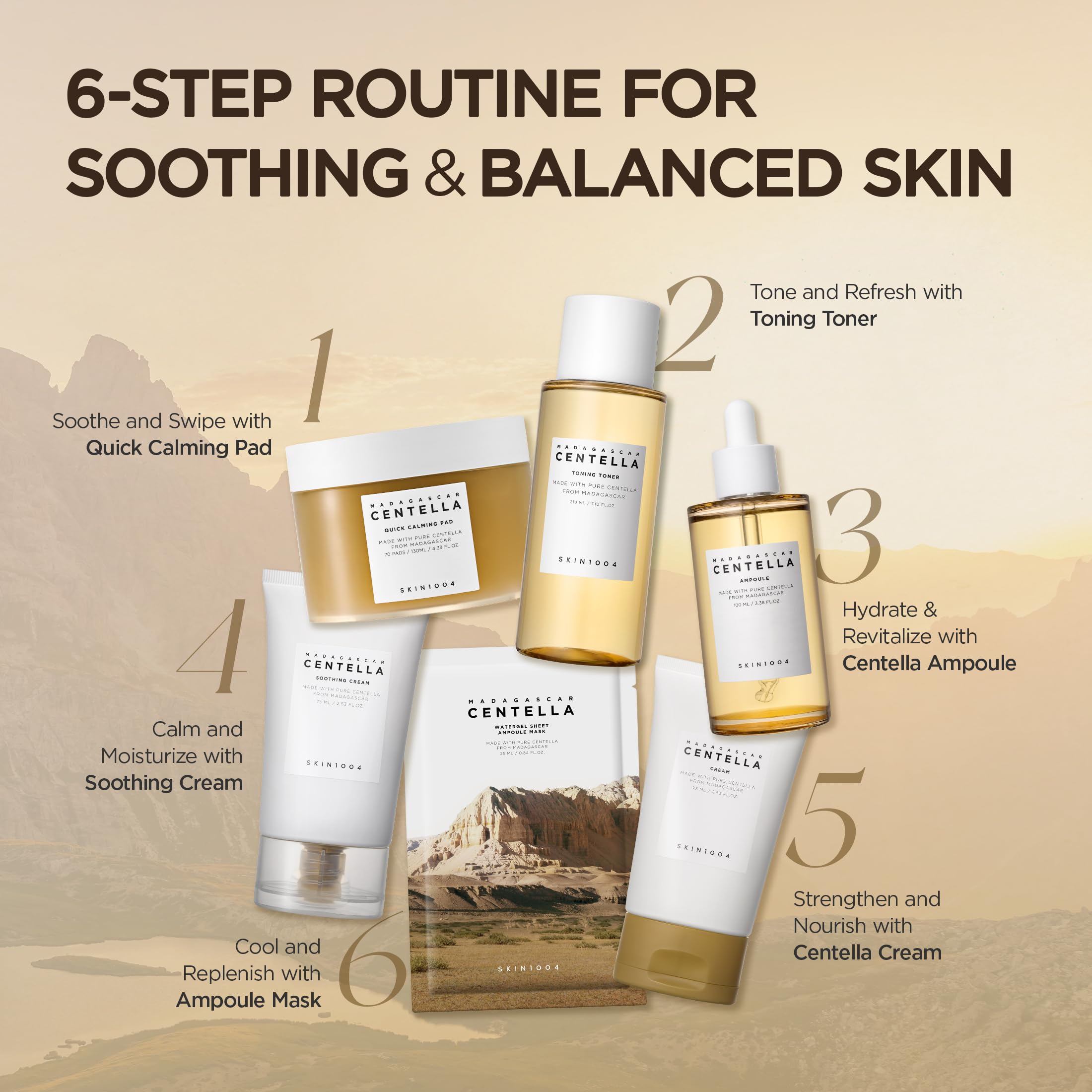 SKIN1004 Centella Asiatica Toning Toner - Gentle Exfoliating PHA Toner (210ml or 7.1 fl. oz) - for Sensitive or Acne-Prone Skin