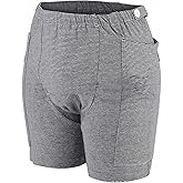 Urine Bag Pants Incontinence Care Trousers Catheter Underwear for Elderly Urinate Drainage Bag Shorts with Double Pockets Incontinence Underpants for Men Women