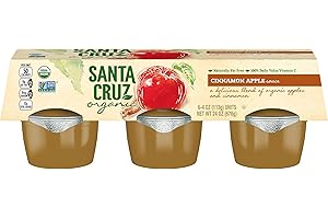 Santa Cruz Organic Cinnamon Apple Sauce, 6-4 Ounce Cups (Pack of 4)