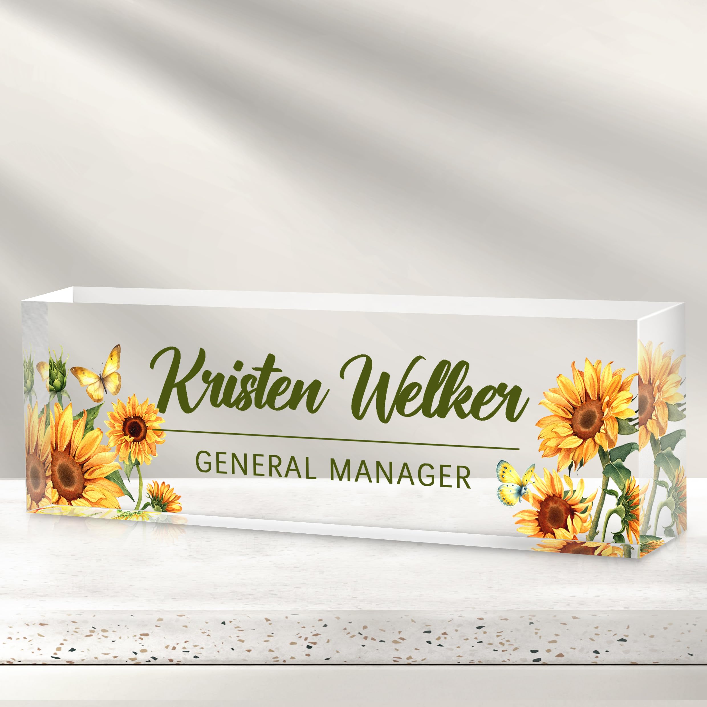Custom Office Name Plate for Desk - Desk Name Plate