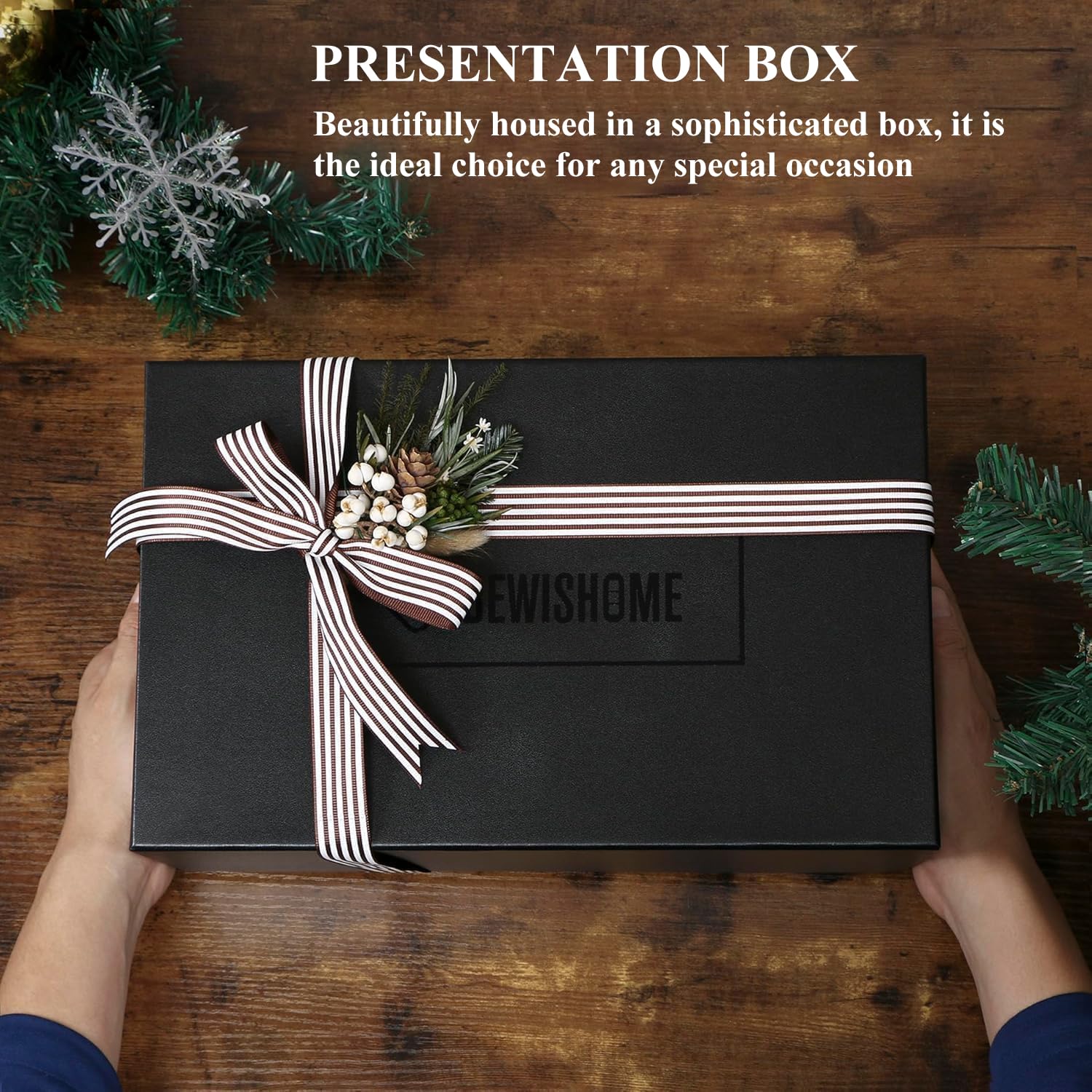 BEWISHOME Watch Winders for Automatic Watches, Automatic Watch Winder Box Watch Spinner with LED Light, 4 Watch Winder with Quiet Running Motor and 6 Storage Case for Man/Woman's Watches, Brown SYQ01Y