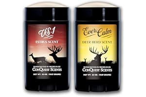 ConQuest Scents Hunter’s Package – Vs-1 & EverCalm Deer Herd Scent Stick, Deer Attractant & Calming Scent, All-Season Hunting Wax Sticks, 2.5 oz