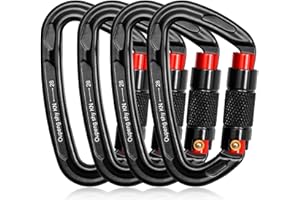 OUPENG SKY Auto Locking Carabiner Clips - 28KN (6172lbs) Heavy Duty Caribeaners ，4PCS Large Carabiner Clip for Keychains，Hammock，Camping, Gym, Hiking, Outdoor ，Dog Leash