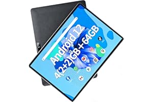 SGIN Android 12 Tablet, 10.1 Inch 4GB RAM 64GB ROM Tablets, Quad-Core A133 1.6Ghz Processor, 2MP + 5MP Camera, Bluetooth, GPS