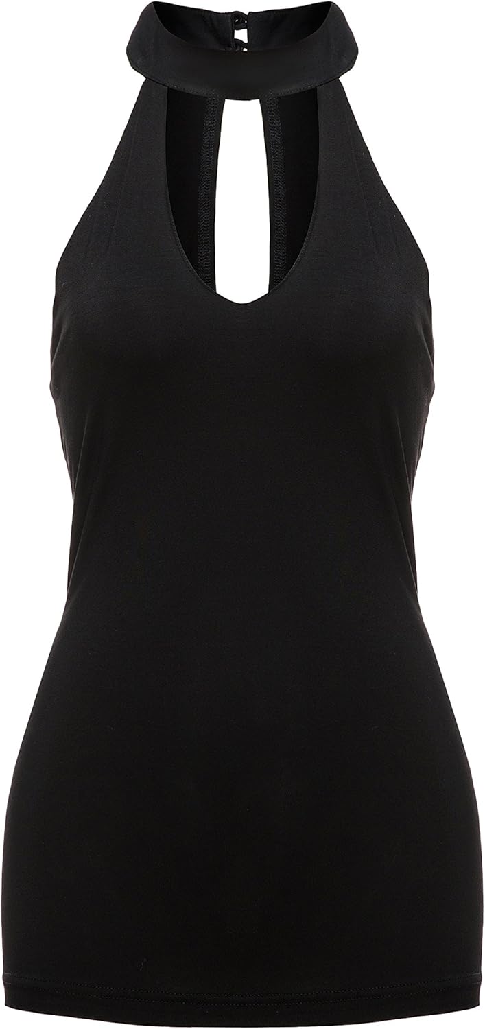 Nadasha Women's Casual Blouses T-Shirts Keyhole Short Sleeve Tops at  Women’s Clothing store