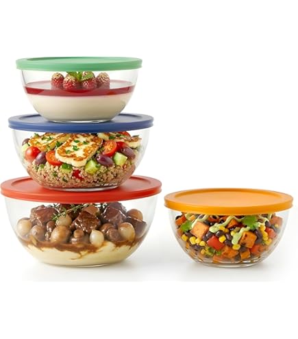 pyrex 100+ Years Glass Mixing Bowls 8-Piece Improved (Limited