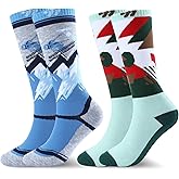 WEST BIKING Kids Merino Wool Ski Socks for Boys Girls Knee High Sock Thermal Winter Warm Snowboard Socks2 Pairs