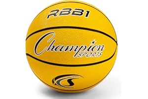 Champion Sports Official Heavy Duty Rubber Cover Nylon Basketballs, Size 7