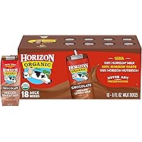 Horizon Organic Shelf-Stable 1% Low Fat Milk Boxes, Chocolate, 8 oz., 18 Pack