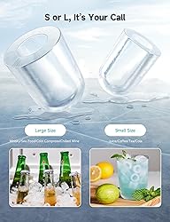 HiCOZY Countertop Ice Maker with Handle, Ice in