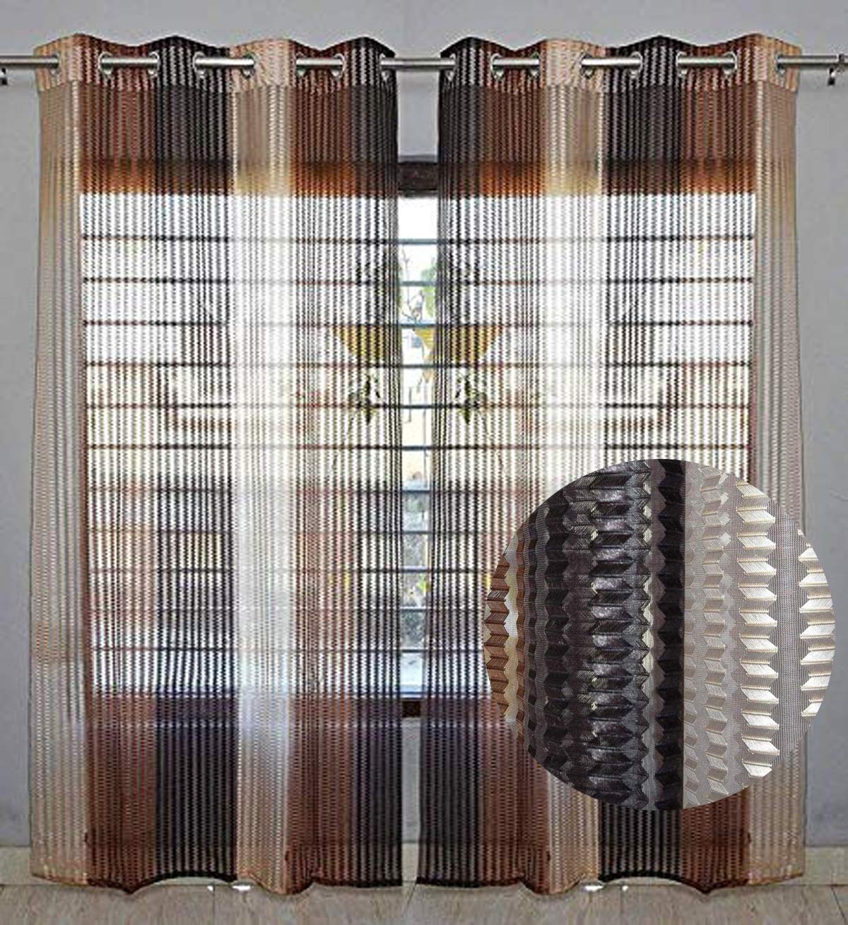 Buy Purav Light Sheer Tissue Net Panel Strip 4 X 7 Ft Transparent