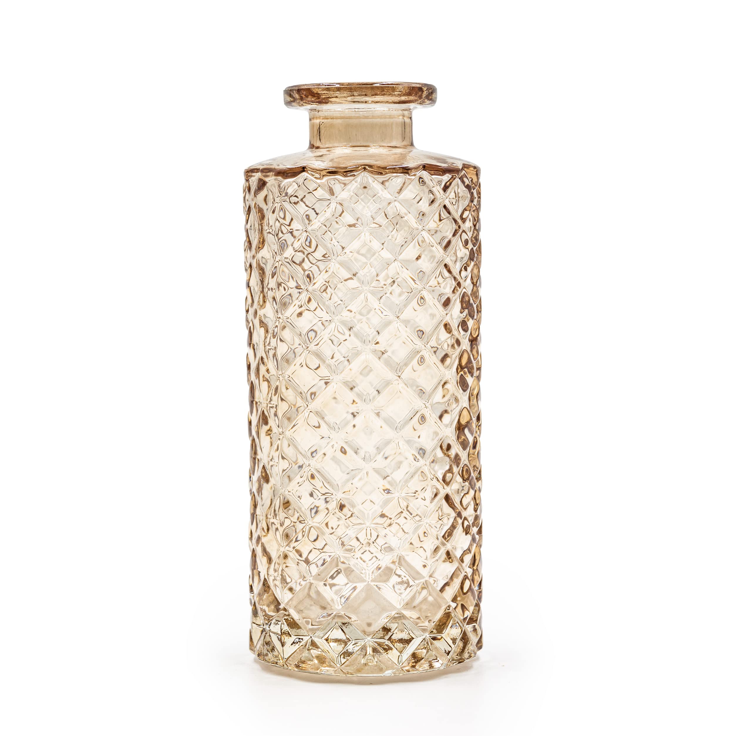 Blümelhuber Small Vase Glass Decoration Wedding Vase Small Vase Modern Decorative Spring Plant Decoration Dried Flowers Set (Taupe)