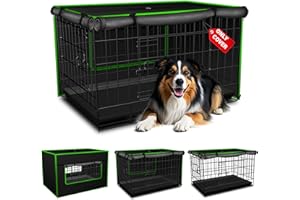 Bethshaya Dog Crate Cover - Anxiety Relief Sanctuary for 48 inch Crates, Professional Grade Thermal Insulation with Optimized Breathable Panel Design