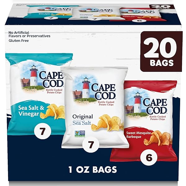 CAPE COD POTATO CHIPS VARIETY PACK, 1 OZ,...