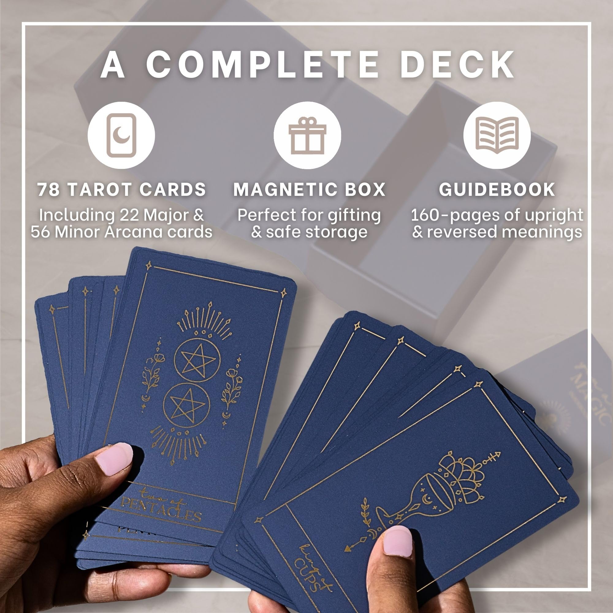 Mua Soleia Original Tarot Cards Deck with Guide Book & Box | 78 Gold ...