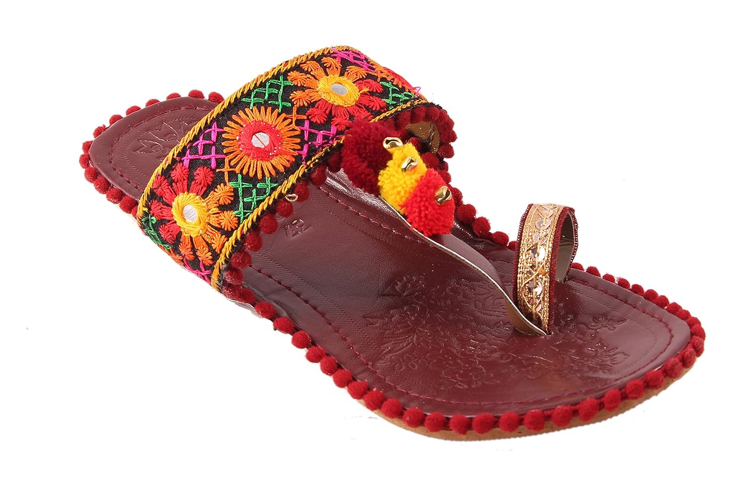 rajasthani jaipuri work kolhapuri partywear ethnic womens girls ladies selipper pur