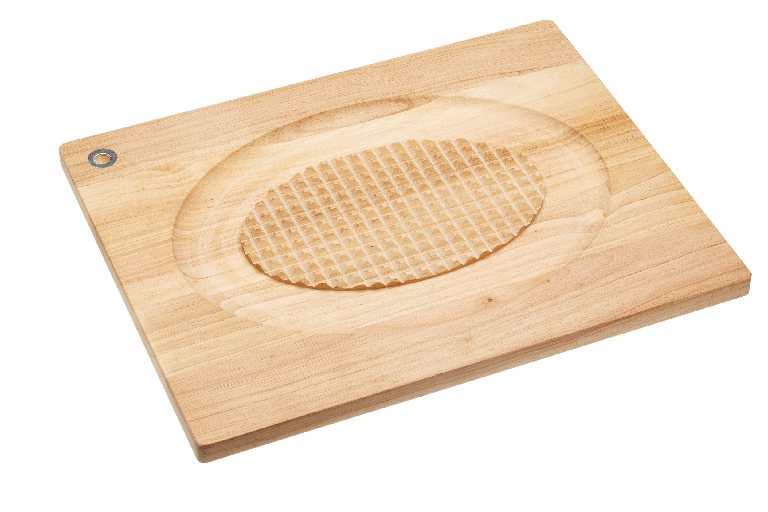 MasterClass Wooden Meat Carving Board with Spikes, 46 x 36 cm (18" x 14"), Brown
