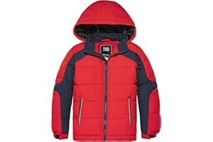 ZSHOW Boys' Hooded Puffer Jacket Waterproof Warm Winter Coat Soft Fleece Lined Outerwear Jacket