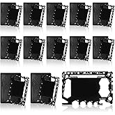 Cholemy 12 Pcs Credit Card Wallet Multitool 46 in 1 Metal Stainless Steel Survival Pocket Tool Multipurpose Bottle Opener Bulk for Men Christmas Stocking Stuffer Gift(Black,Classic Style)
