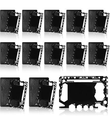 Cholemy 24 Pcs Credit Card Wallet Multitool 46 in 1 Metal