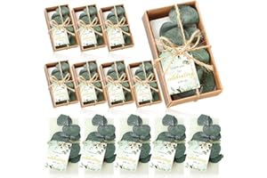 Dansib 24 Sets Mini Eucalyptus Handmade Soaps Wedding Soap Bulk Party Gifts Baby Shower Gifts for Guest with Thank You Cards Box for Bridal Shower Wedding