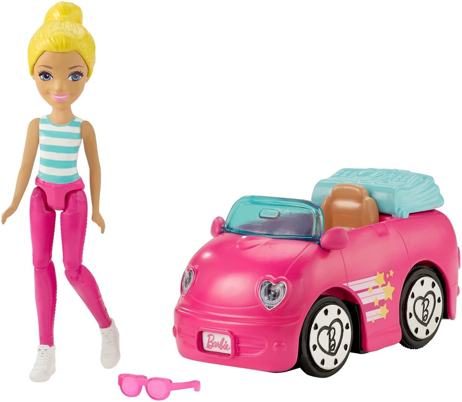 Amazon.es Barbie On The Go Pink Car and Doll Muñecas, Femenino