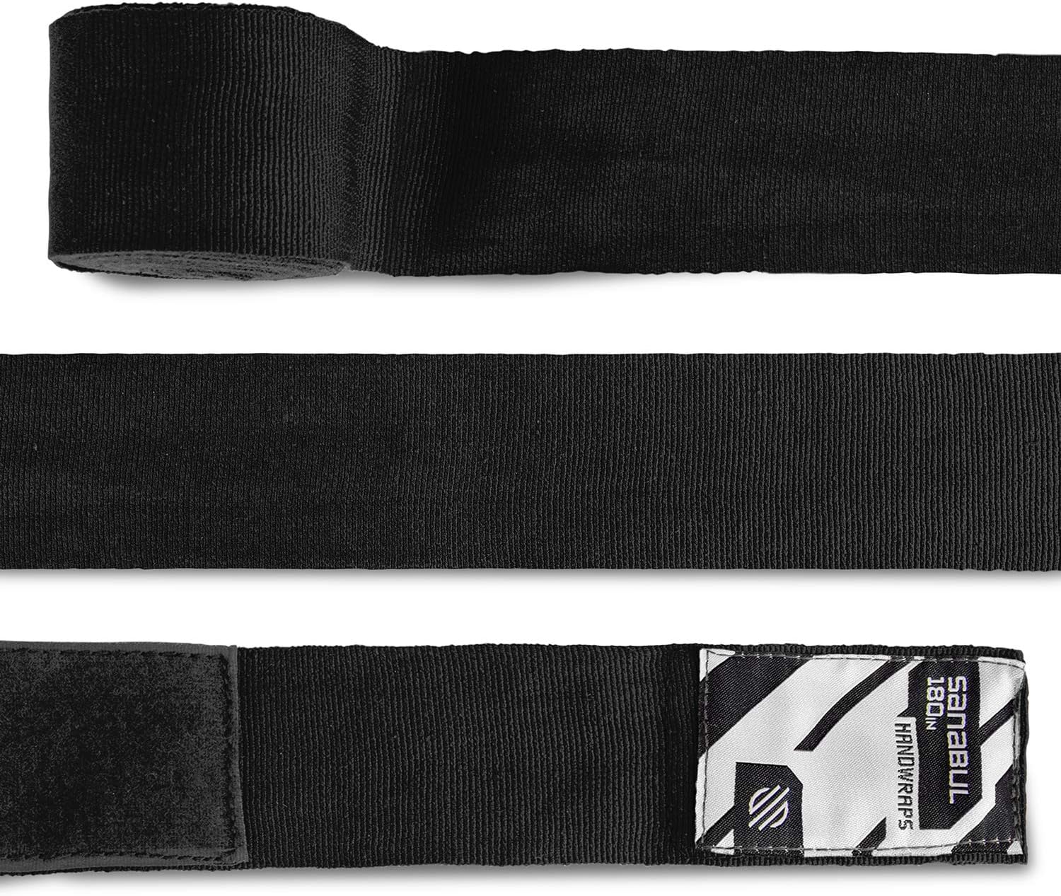 Sanabul Elastic Professional 180 inch Handwraps for Boxing Kickboxing Muay Thai MMA (Black, 180") : Sports & Outdoors