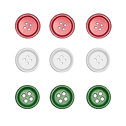 Libiline 100pcs Resin Button Solid Color 4Holes